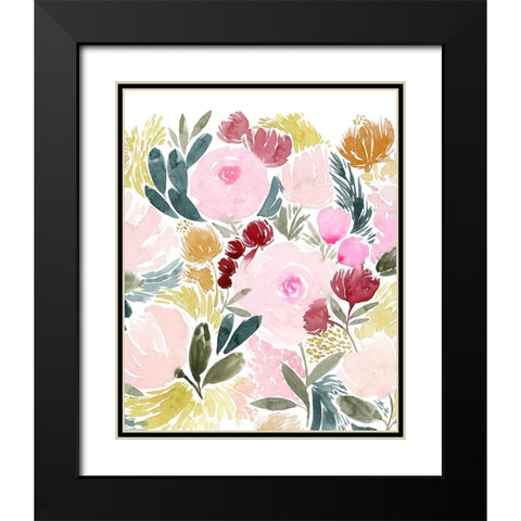 Rose Rays I Black Modern Wood Framed Art Print with Double Matting by Popp, Grace