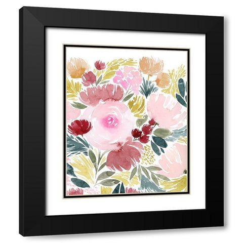 Rose Rays II Black Modern Wood Framed Art Print with Double Matting by Popp, Grace