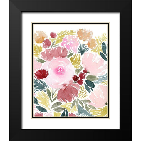 Rose Rays II Black Modern Wood Framed Art Print with Double Matting by Popp, Grace