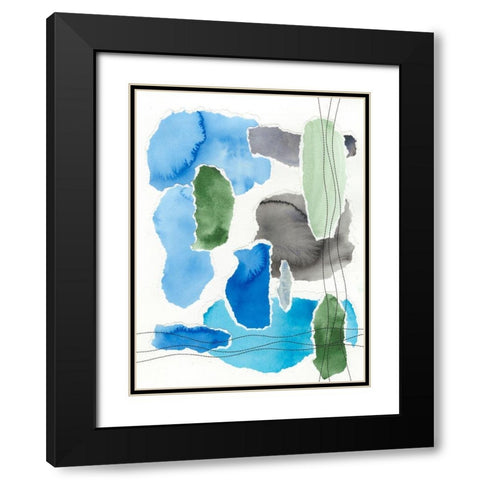 Organic Groove I Black Modern Wood Framed Art Print with Double Matting by Moore, Regina