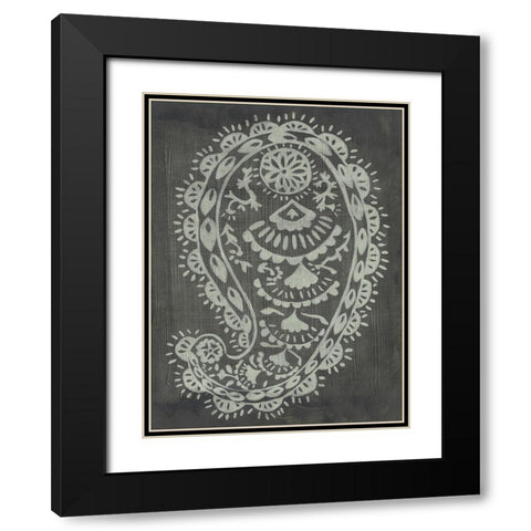 Lola II Black Modern Wood Framed Art Print with Double Matting by Zarris, Chariklia