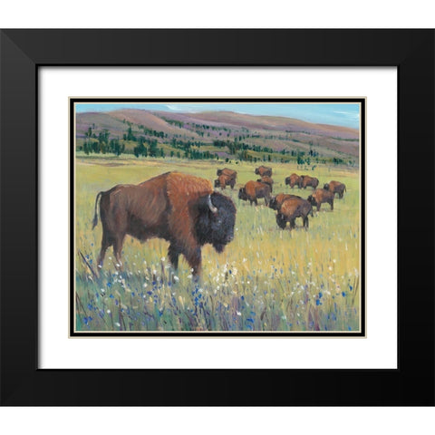Animals of the West I Black Modern Wood Framed Art Print with Double Matting by OToole, Tim