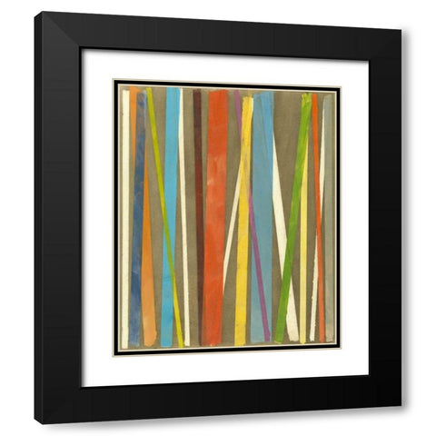 Vertical Verse I Black Modern Wood Framed Art Print with Double Matting by Meagher, Megan