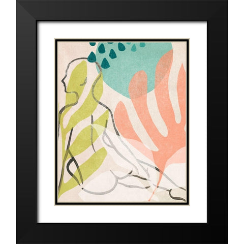 Tropical Nude I Black Modern Wood Framed Art Print with Double Matting by Vess, June Erica
