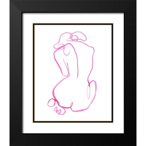 Bold Blind Contour I Black Modern Wood Framed Art Print with Double Matting by Parker, Jennifer Paxton