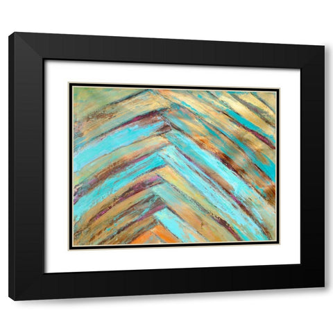 Crazy Fronds Diptych I Black Modern Wood Framed Art Print with Double Matting by Wilkins, Suzanne