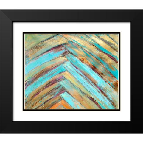 Crazy Fronds Diptych I Black Modern Wood Framed Art Print with Double Matting by Wilkins, Suzanne