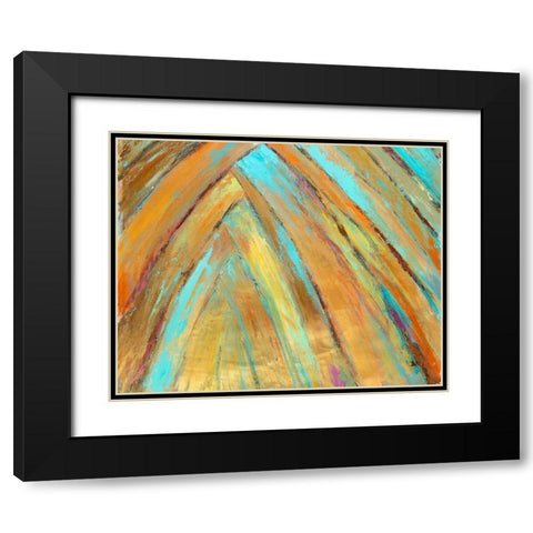 Crazy Fronds Diptych II Black Modern Wood Framed Art Print with Double Matting by Wilkins, Suzanne
