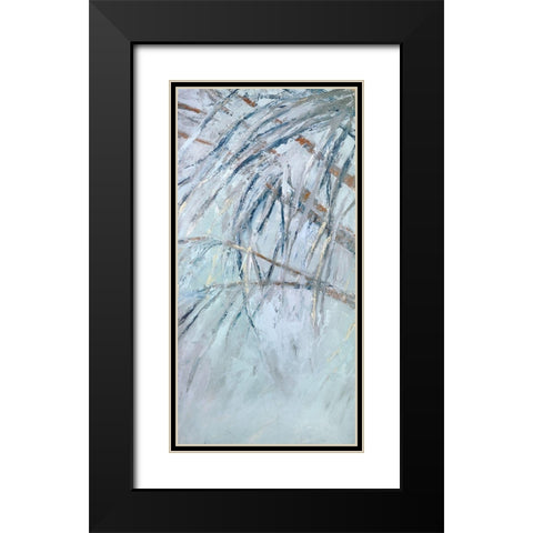 Grey Palms I Black Modern Wood Framed Art Print with Double Matting by Wilkins, Suzanne