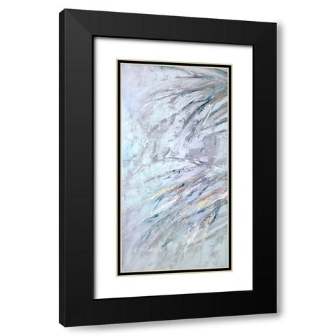 Grey Palms II Black Modern Wood Framed Art Print with Double Matting by Wilkins, Suzanne