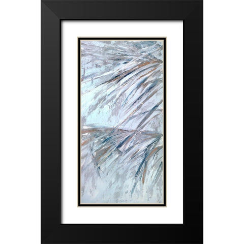 Grey Palms III Black Modern Wood Framed Art Print with Double Matting by Wilkins, Suzanne