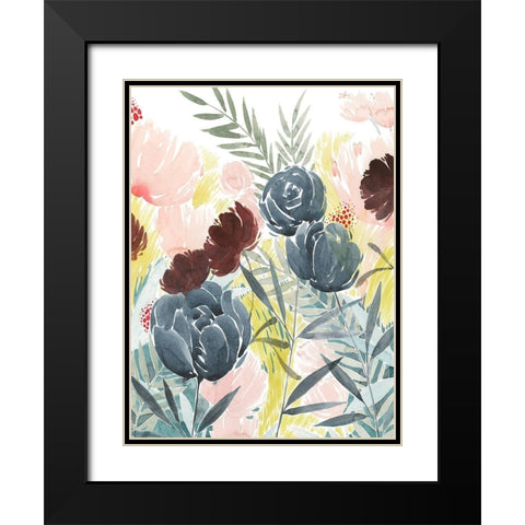 Unbridled Blooms I Black Modern Wood Framed Art Print with Double Matting by Popp, Grace