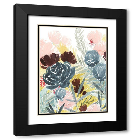 Unbridled Blooms II Black Modern Wood Framed Art Print with Double Matting by Popp, Grace