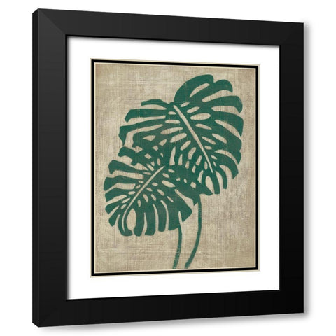 Vintage Greenery I Black Modern Wood Framed Art Print with Double Matting by Zarris, Chariklia