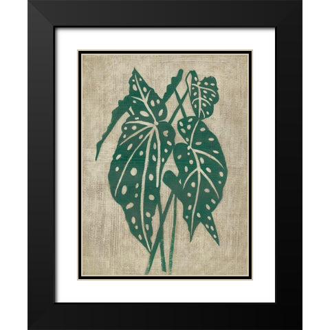 Vintage Greenery II Black Modern Wood Framed Art Print with Double Matting by Zarris, Chariklia