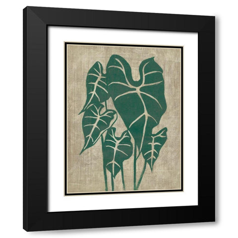 Vintage Greenery III Black Modern Wood Framed Art Print with Double Matting by Zarris, Chariklia