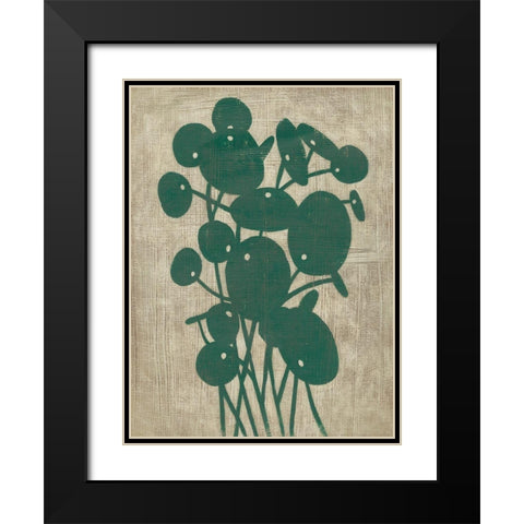 Vintage Greenery IV Black Modern Wood Framed Art Print with Double Matting by Zarris, Chariklia