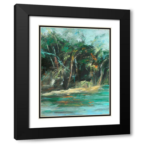Waterway Jungle I Black Modern Wood Framed Art Print with Double Matting by Wilkins, Suzanne