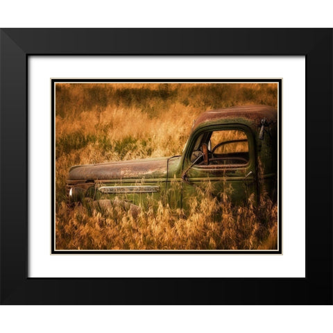 Farm and Field V Black Modern Wood Framed Art Print with Double Matting by PHBurchett