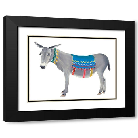 Festival Animal III Black Modern Wood Framed Art Print with Double Matting by Moore, Regina