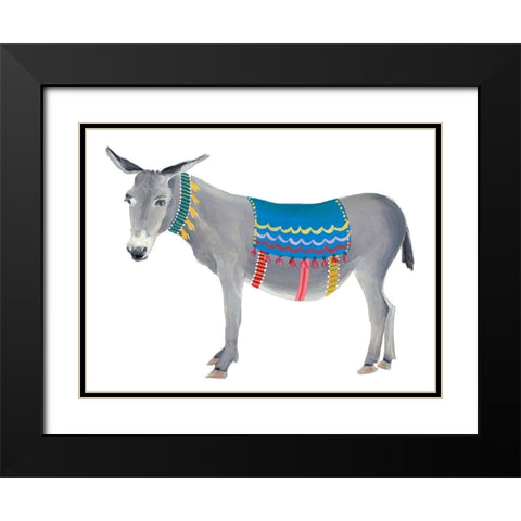 Festival Animal III Black Modern Wood Framed Art Print with Double Matting by Moore, Regina