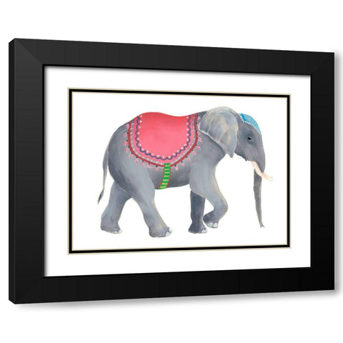 Festival Animal IV Black Modern Wood Framed Art Print with Double Matting by Moore, Regina