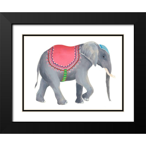 Festival Animal IV Black Modern Wood Framed Art Print with Double Matting by Moore, Regina