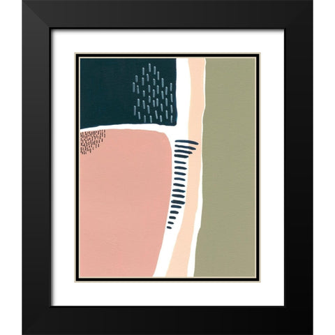 Simple Marks I Black Modern Wood Framed Art Print with Double Matting by Moore, Regina