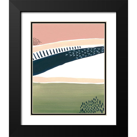 Simple Marks III Black Modern Wood Framed Art Print with Double Matting by Moore, Regina