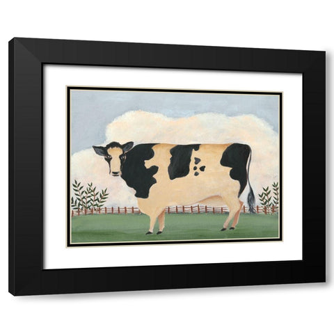 Folk Farm II Black Modern Wood Framed Art Print with Double Matting by Moore, Regina