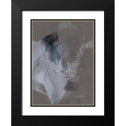 Matrix Pathways I Black Modern Wood Framed Art Print with Double Matting by Goldberger, Jennifer