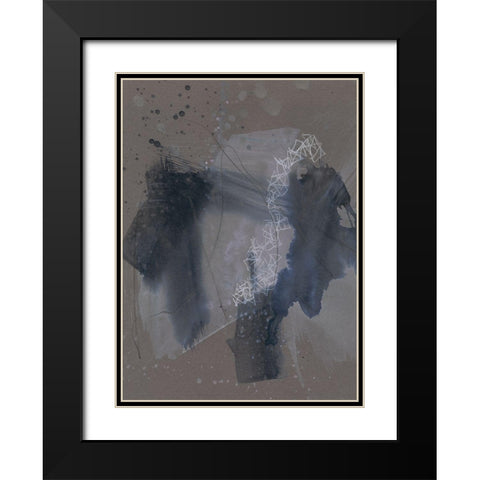 Matrix Pathways II Black Modern Wood Framed Art Print with Double Matting by Goldberger, Jennifer