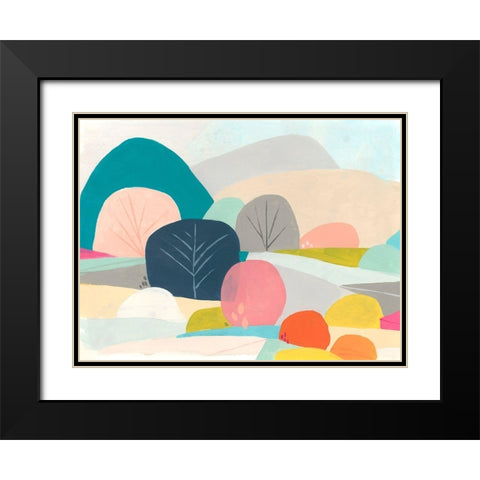 Meadow Whimsy I Black Modern Wood Framed Art Print with Double Matting by Vess, June Erica
