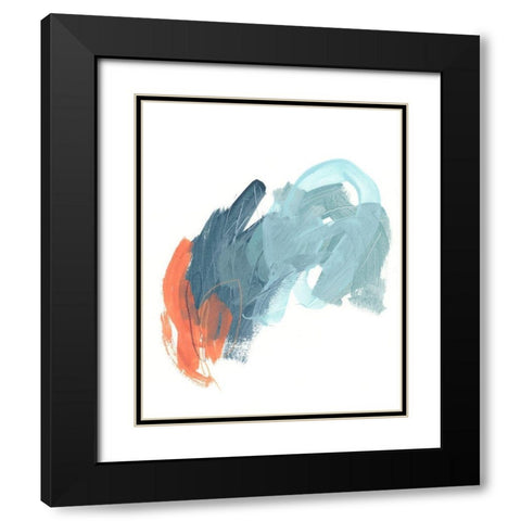 Blaze II Black Modern Wood Framed Art Print with Double Matting by Vess, June Erica