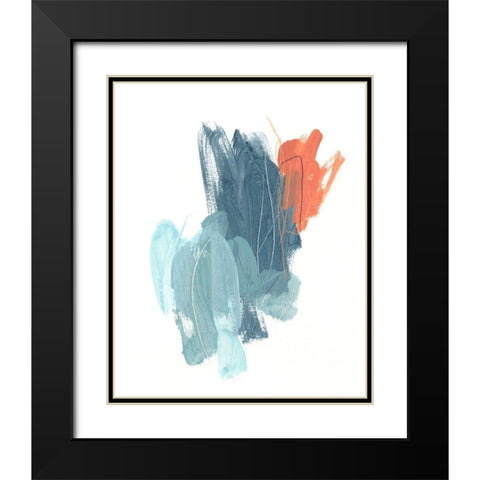 Blaze III Black Modern Wood Framed Art Print with Double Matting by Vess, June Erica