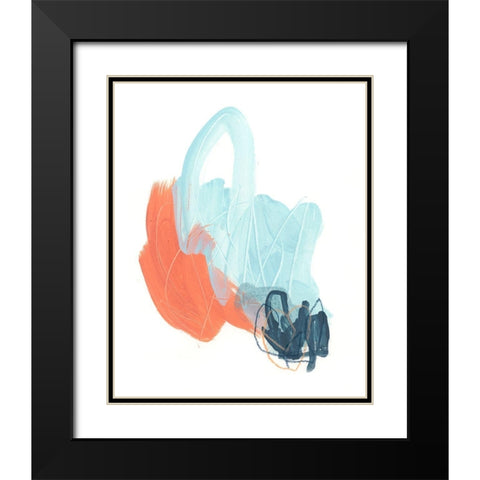 Blaze IV Black Modern Wood Framed Art Print with Double Matting by Vess, June Erica