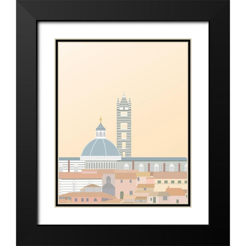 Travel Europe--Duomo di Siena Black Modern Wood Framed Art Print with Double Matting by Soerensen, Gurli
