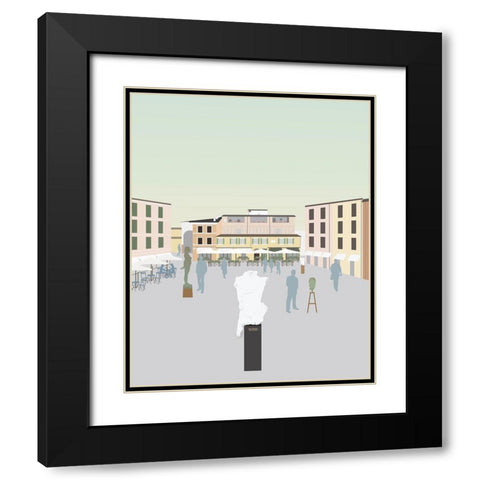Travel Europe--Pietrasanta Black Modern Wood Framed Art Print with Double Matting by Soerensen, Gurli
