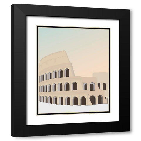 Travel Europe--Rome Black Modern Wood Framed Art Print with Double Matting by Soerensen, Gurli