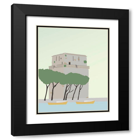 Travel Europe--Viareggio Black Modern Wood Framed Art Print with Double Matting by Soerensen, Gurli