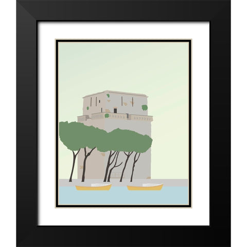 Travel Europe--Viareggio Black Modern Wood Framed Art Print with Double Matting by Soerensen, Gurli
