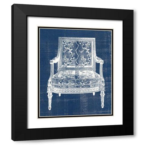 Antique Chair Blueprint VI Black Modern Wood Framed Art Print with Double Matting by Vision Studio