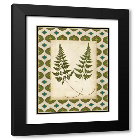 Moroccan Ferns I Black Modern Wood Framed Art Print with Double Matting by Vision Studio