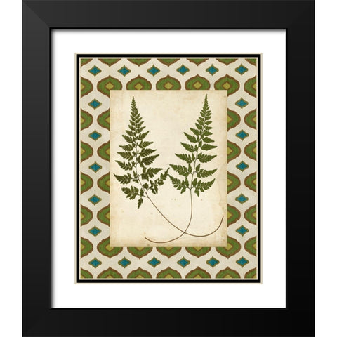 Moroccan Ferns I Black Modern Wood Framed Art Print with Double Matting by Vision Studio