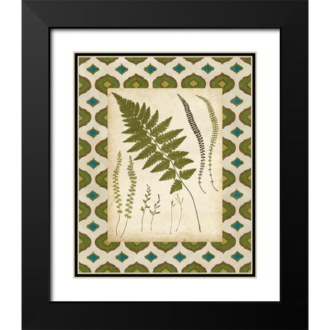 Moroccan Ferns II Black Modern Wood Framed Art Print with Double Matting by Vision Studio