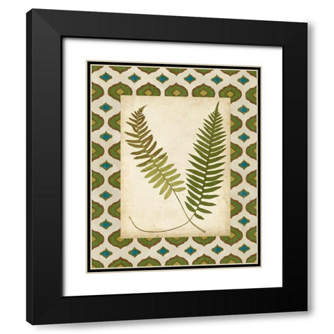 Moroccan Ferns III Black Modern Wood Framed Art Print with Double Matting by Vision Studio