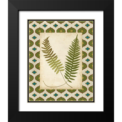 Moroccan Ferns III Black Modern Wood Framed Art Print with Double Matting by Vision Studio