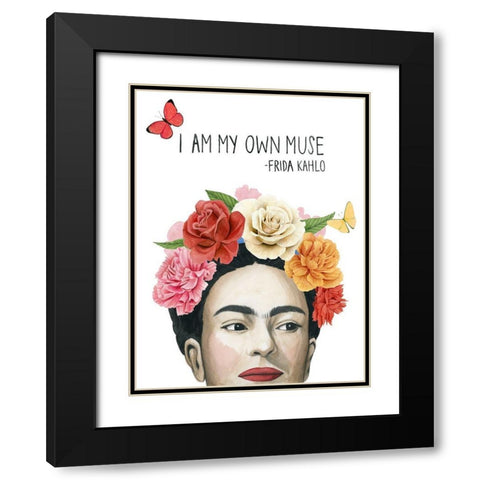 Fridas Flowers I Black Modern Wood Framed Art Print with Double Matting by Popp, Grace