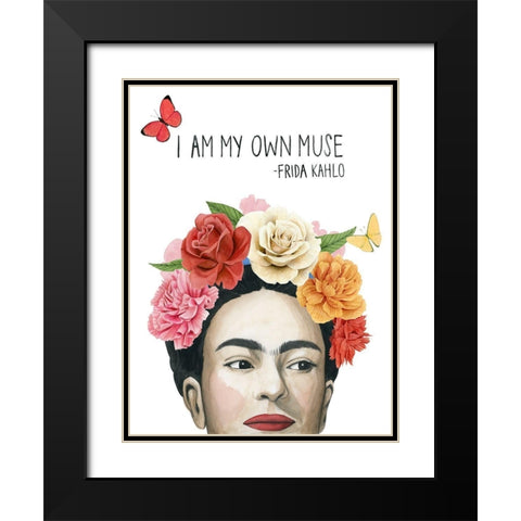 Fridas Flowers I Black Modern Wood Framed Art Print with Double Matting by Popp, Grace