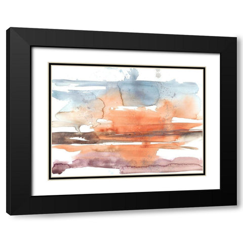 Sunset Horizon II Black Modern Wood Framed Art Print with Double Matting by Goldberger, Jennifer